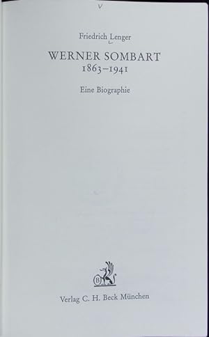 Werner Sombart : 1863 - 1941 ; eine Biographie.