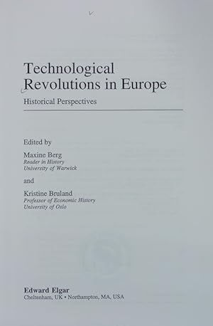 Bild des Verkufers fr Technological revolutions in Europe : historical perspectives. zum Verkauf von Antiquariat Bookfarm