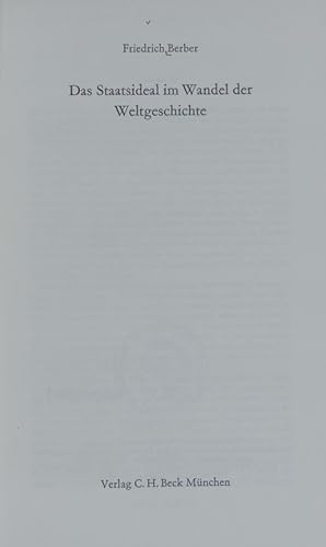 Seller image for Staatsideal im Wandel der Weltgeschichte. Beck'sche Sonderausgaben. for sale by Antiquariat Bookfarm