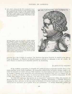 Bild des Verkufers fr LAMINA 9935: Franz de Sickingen por Hopfer zum Verkauf von EL BOLETIN