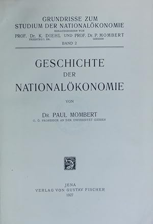 Seller image for Geschichte der Nationalkonomie. Grundrisse zum Studium der Nationalkonomie ; 2. for sale by Antiquariat Bookfarm