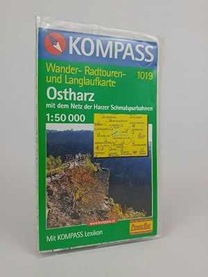 Bild des Verkufers fr Kompass Karten, Ostharz Wanderkarte mit Kurzfhrer, Radwegen und Loipen. 1:50000 zum Verkauf von ANTIQUARIAT Franke BRUDDENBOOKS