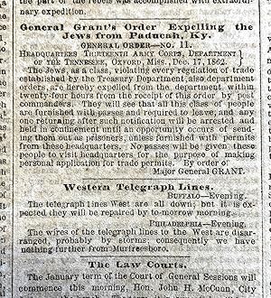 Grants Infamous General Order 11 Expelling Jewsand Lincolns Revocation of it