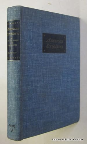 Immagine del venditore per American Scriptures. New York, Boni & Gaer, 1946. Mit 48 meist ganzseitigen Abbildungen. XIV, 302 S. Or.-Lwd.; etwas angestaubt u. mit kl. handschriftlicher Bibliotheks-Signatur auf dem Rcken, Klappentexte auf die Vorstze montiert. venduto da Jrgen Patzer