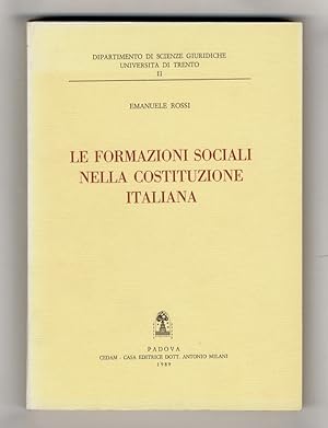 Le formazioni sociali nella costituzione italiana.