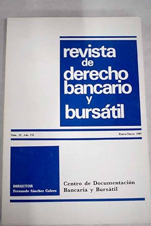 Imagen del vendedor de Revista de derecho bancario y burstil, 25 a la venta por Alcan Libros