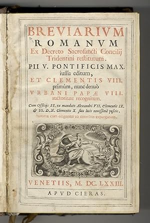 Breviarium romanum ex decreto sacrosancti Concilii Tridentini restitutum Pii V pontificis max. ju...