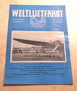 Image du vendeur pour WELTLUFTFAHRT - Band 3/Heft 3 - 22. Mrz 1951 mis en vente par HESPERUS Buchhandlung & Antiquariat