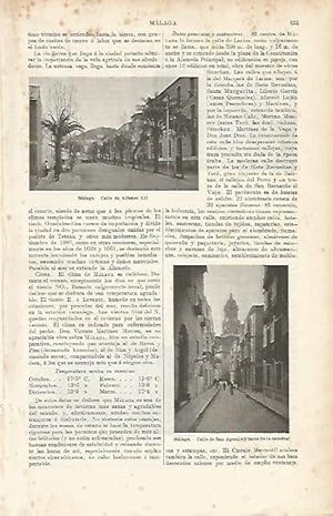 Bild des Verkufers fr LAMINA ESPASA 3905: Calles de Malaga zum Verkauf von EL BOLETIN