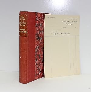 Seller image for The Story of a Norfolk Farm - From the Library of Henry Williamson. Henry Williamson's Retained Bespoke Bound Proof Copy With His Name to the Inner page. 'Henry Williamson Stiffkey' for sale by Lasting Words Ltd
