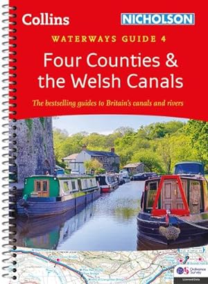 Seller image for Four Counties and the Welsh Canals: For everyone with an interest in Britainâ  s canals and rivers by Nicholson Waterways Guides [Spiral-bound ] for sale by booksXpress
