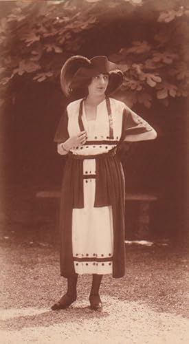 France Paris French Fashion Mlle Le Guevel Dress Old Photo Talma Manuel 1920's