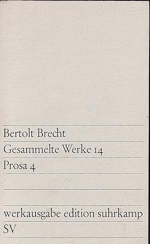 Seller image for Gesammelte Werke 14, Prosa 4 for sale by Versandantiquariat Karin Dykes