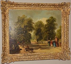 The Walk, Hampstead" or "The Spaniards - Hampstead Heath" (Oil on Canvas)