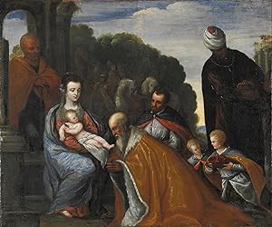 Adoration of the Magi / Adorazione dei Magi (Oil on Canvas, circa 1600)