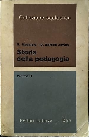 Storia della pedagogia. Volume III