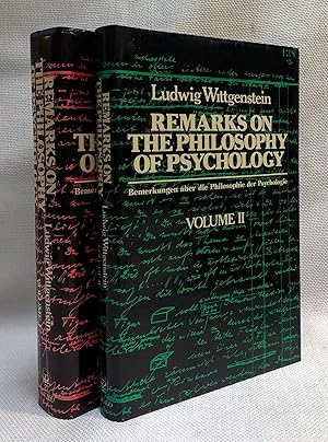 Imagen del vendedor de Remarks on the Philosophy of Psychology / Bemerkungen uber di Philosophie der Psychologie [Two Volume Set] a la venta por Book House in Dinkytown, IOBA