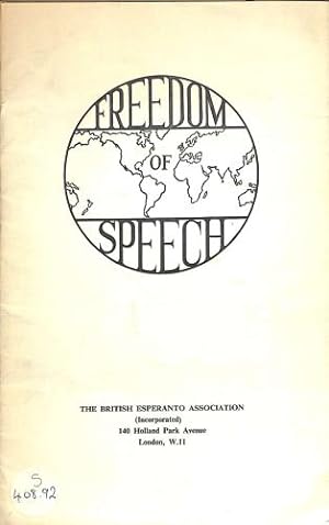 Imagen del vendedor de Freedom Of Speech a la venta por WeBuyBooks