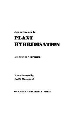 Seller image for Experiments in Plant Hybridisation (Revised) (Paperback or Softback) for sale by BargainBookStores