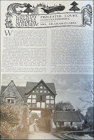Imagen del vendedor de Two Cotswold Manor Houses : Biddestone & Doughton. Several pictures and accompanying text, removed from an original issue of Country Life Magazine, 1905. a la venta por Cosmo Books