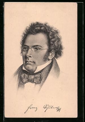 Bild des Verkufers fr Ansichtskarte Franz Peter Schubert, Komponist, 1797-1828 zum Verkauf von Bartko-Reher