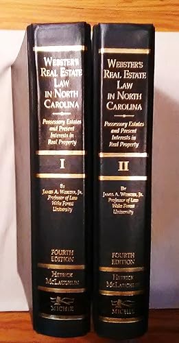 Immagine del venditore per Webster's Real Estate Law in North Caroline, 2 volumes venduto da Book & Pen