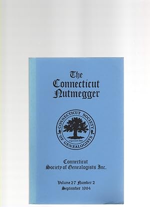 Seller image for The Connecticut Nutmegger Volume 27 Number 2 September 1994 for sale by McCormick Books