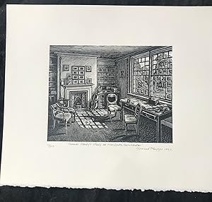 Seller image for THOMAS HARDY'S STUDY (Signed, Limited Engraving By Howard Phipps) for sale by Lakin & Marley Rare Books ABAA