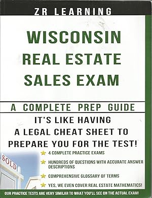 Bild des Verkufers fr Wisconsin Real Estate Sales Exam: A Complete Prep Guide zum Verkauf von Elam's Books