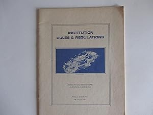 Seller image for Institution Rules & Regulations; US Penitentiary Alcatraz for sale by Leilani's Books
