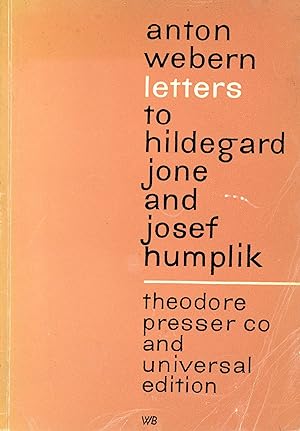 Letters to Hildegard Jone and Josef Humplik