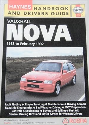 Bild des Verkufers fr vauxhall nova 1983 to February 1992 zum Verkauf von M.Roberts - Books And ??????