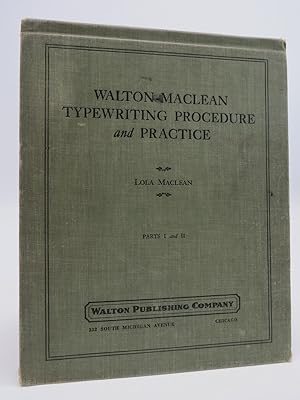 WALTON-MACLEAN TYPEWRITING PROCEDURE AND PRACTICE, Direct Natural Method,