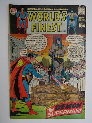 WORLD'S FINEST COMICS NO. 187, SEPT. 1969, SUPERMAN AND BATMAN TOGETHER