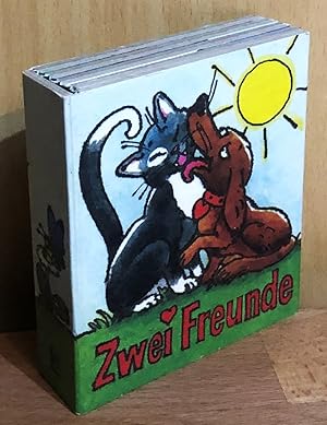Zwei Freunde (DDR Papp-Bilderbuch von Werner Beckmann), Bilderbuch-Leporello, Minibilderbuch.
