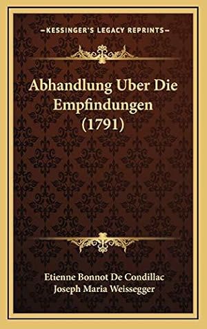 Bild des Verkufers fr Abhandlung Uber Die Empfindungen (1791) zum Verkauf von WeBuyBooks