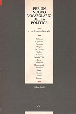 Image du vendeur pour Per un nuovo vocabolario della politica. mis en vente par MULTI BOOK