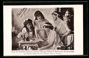 Ansichtskarte Les Grandes Duchesses Olga, Tatiana, Marie et Alexandra