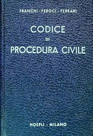 Bild des Verkufers fr Codice di procedura civile. Edizione aggiornata al 1o gennaio 1961 zum Verkauf von Librodifaccia