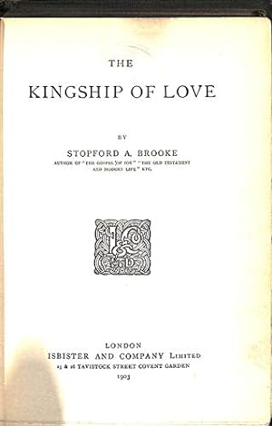 Bild des Verkufers fr The Kingship of Love zum Verkauf von WeBuyBooks