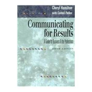 Seller image for Communicating for Results: A Guide for Business and the Professions for sale by Antiquariat Buchhandel Daniel Viertel