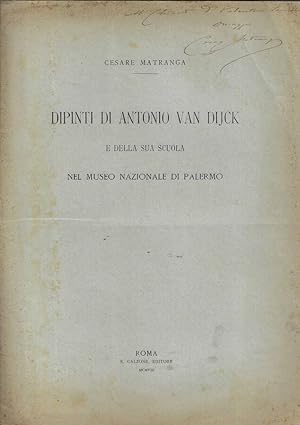 Bild des Verkufers fr Dipinti di Antonio Van Dijgk e della sua scuola mel Museo Nazionale di Palermo zum Verkauf von Biblioteca di Babele