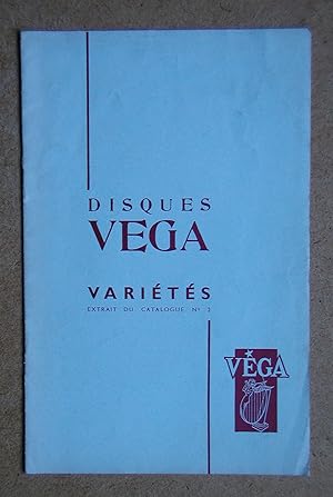 Image du vendeur pour Disques Vega: Varietes Extrait Du Catalogue No. 2. 1955. mis en vente par N. G. Lawrie Books