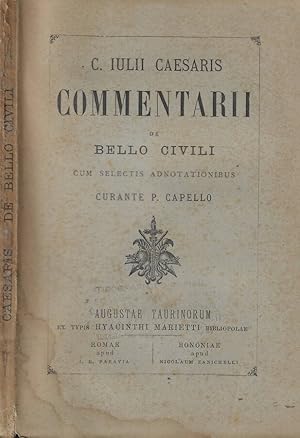 Bild des Verkufers fr Commentarii de bello Civili zum Verkauf von Biblioteca di Babele