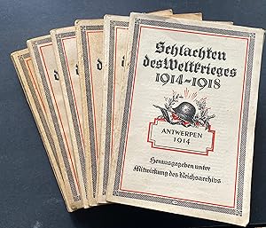 Konvolut: Schlachten des Weltkrieges 1914-1918. In Einzeldarstellungen bearbeitet und hg. unter M...