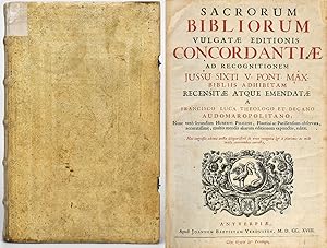 Sacrorum Bibliorum Vulgatae Editionis Concordantiae. Ad recognitionem jussu Sixti V. Pont. Max. b...