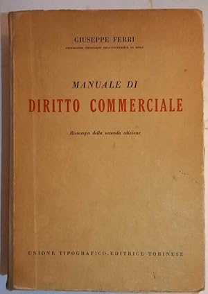 Immagine del venditore per Manuale di Diritto Commerciale venduto da librisaggi