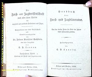 Bild des Verkufers fr Handbuch der Forst- und Jagdliteratur. Von den ltesten Zeiten bis Ende des Jahres 1828 systematisch geordnet. zum Verkauf von Antiquariat Bebuquin (Alexander Zimmeck)