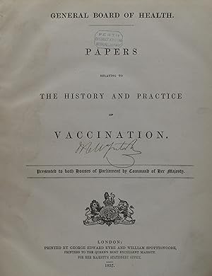 Seller image for Papers Relating to the History and Practice of Vaccination for sale by Open Boat Booksellers