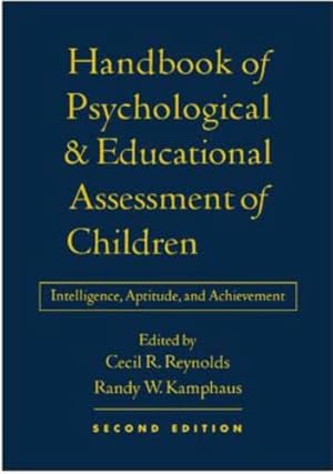 Imagen del vendedor de Handbook Of Psychological And Educational Assessment Of Chil: Intelligence & Achievement a la venta por WeBuyBooks